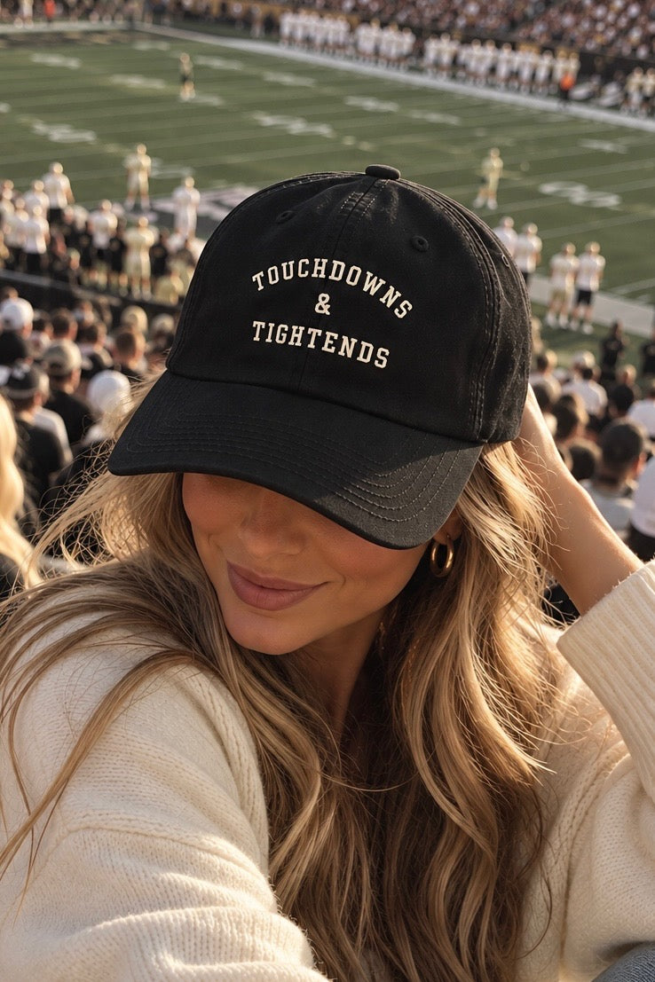 Touchdowns & Tight Ends Cap – Black/Cream