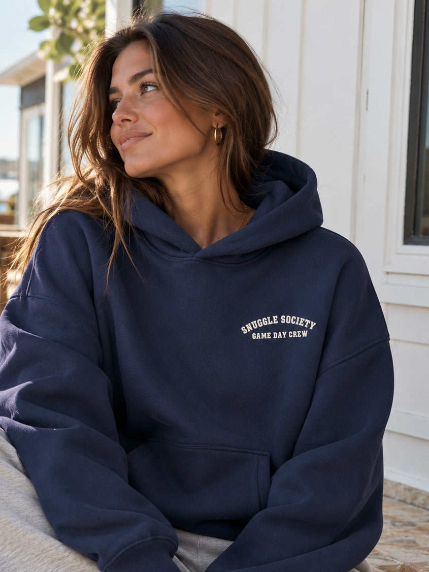 Game Day Crew Oversized Hoodie – Navy