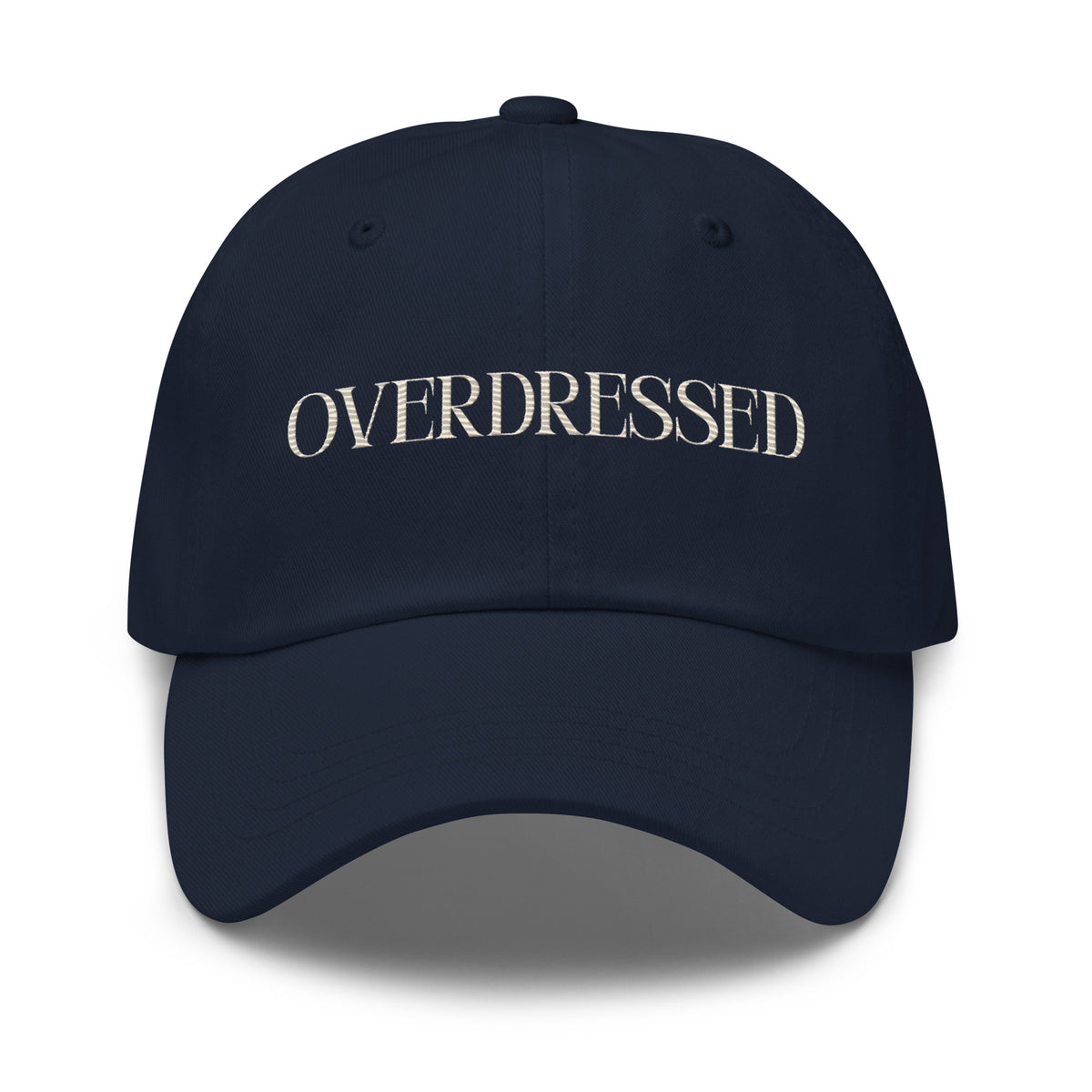 Navy embroidered Overdressed dad hat for women