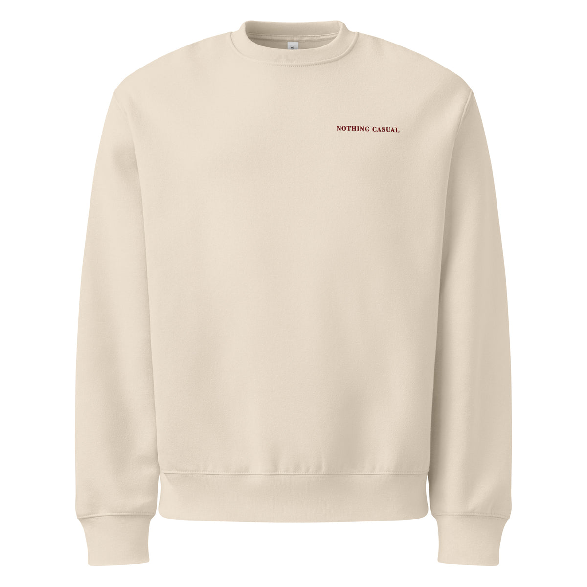 Women’s cream heavyweight crewneck sweatshirt styled for everyday wear